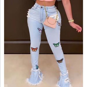 Flared out butterfly pants